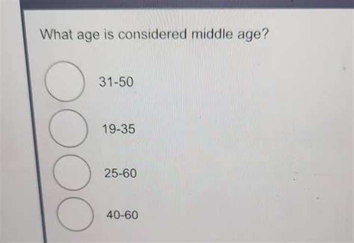 Is 35 considered middle age?