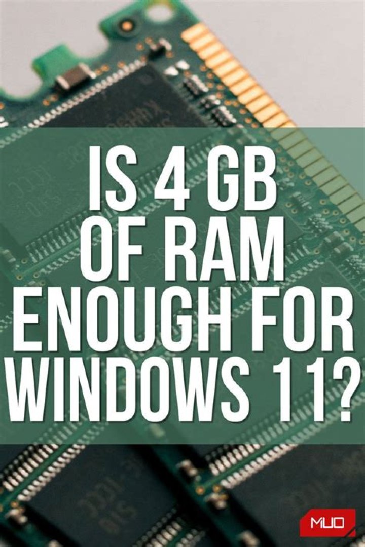 Is 4g RAM enough for Windows 11?