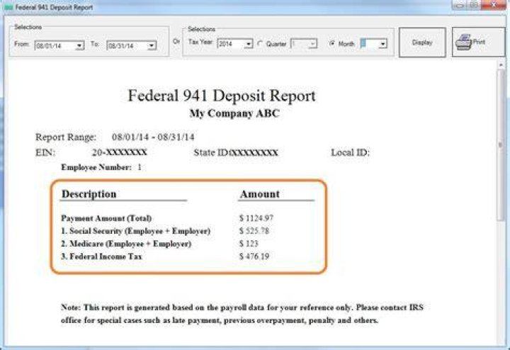 Is 941 a federal tax deposit?