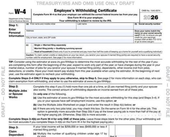 Is a new W-4 form required every year?