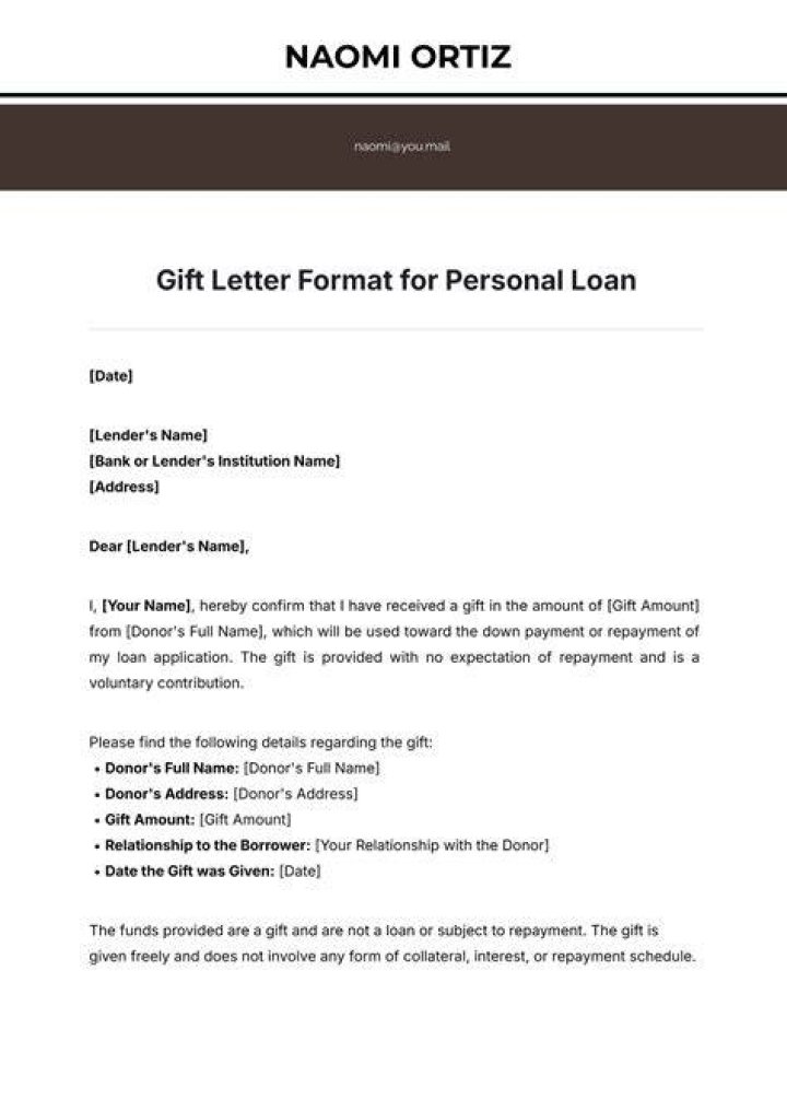Is a personal loan a gift?