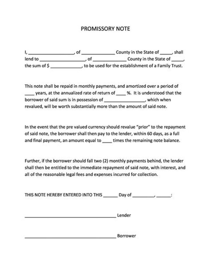 Is a promissory note considered money?