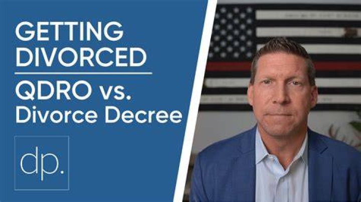Is a QDRO the same as a divorce decree?