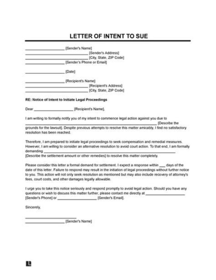 Is a settlement suing?