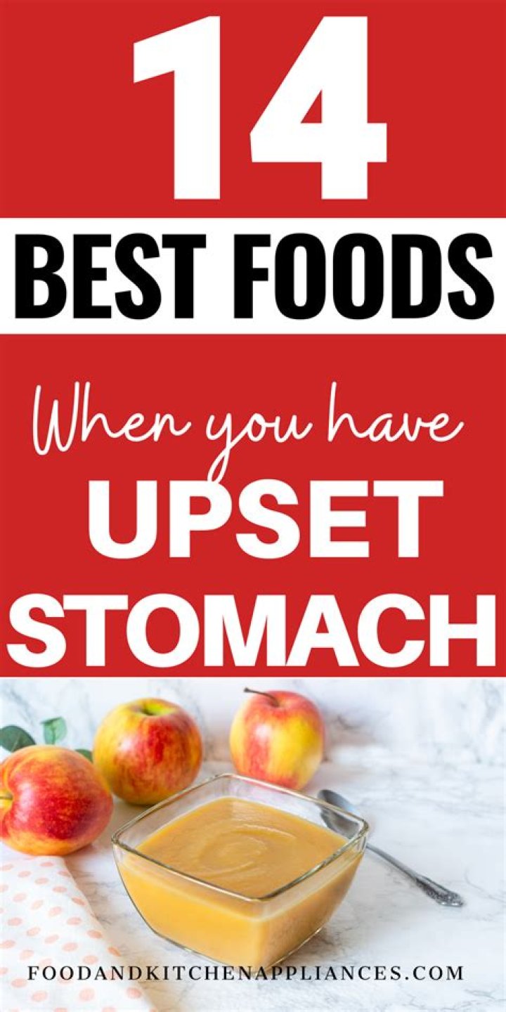 Is applesauce good for upset stomach?