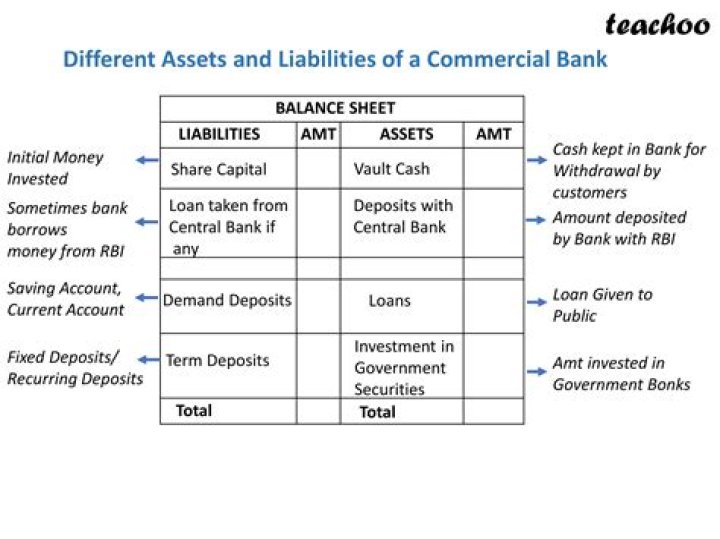 Is bank balance assets or liabilities?