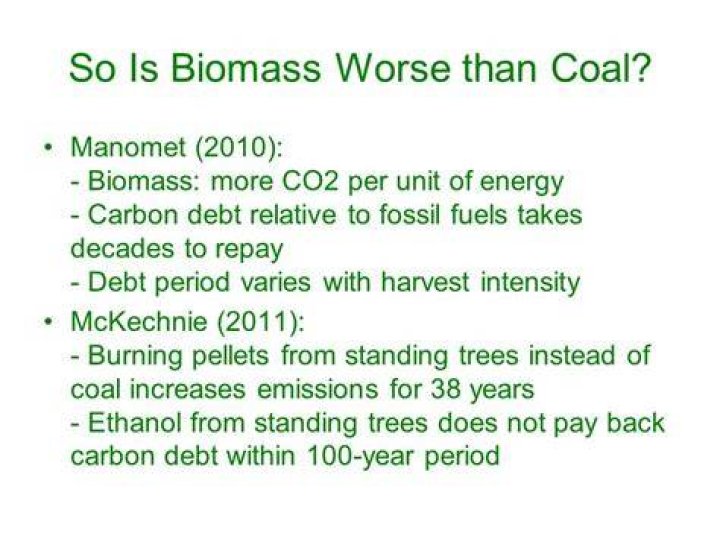 Is biomass worse than gas?