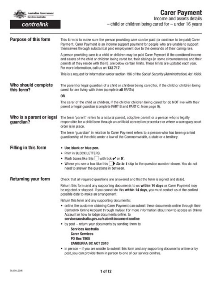 Is carer payment taxable income Australia?