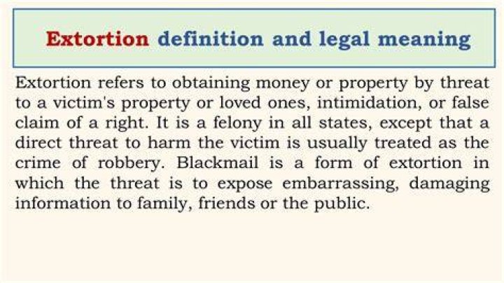 Is extortion legal in the US?