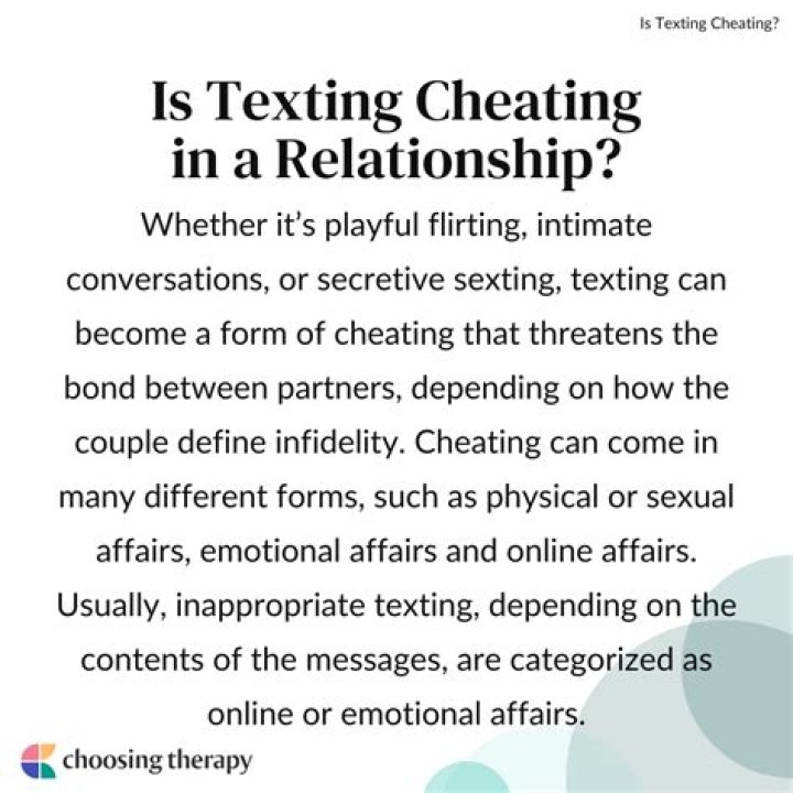 Is flirting texting cheating?