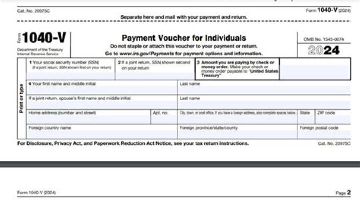 Is Form 1040-V required?