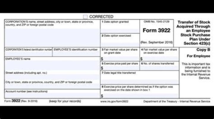 Is Form 3922 the same as 1099-B?