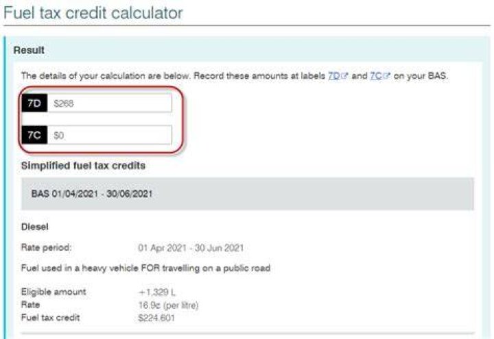 Is fuel tax credit taxable income?
