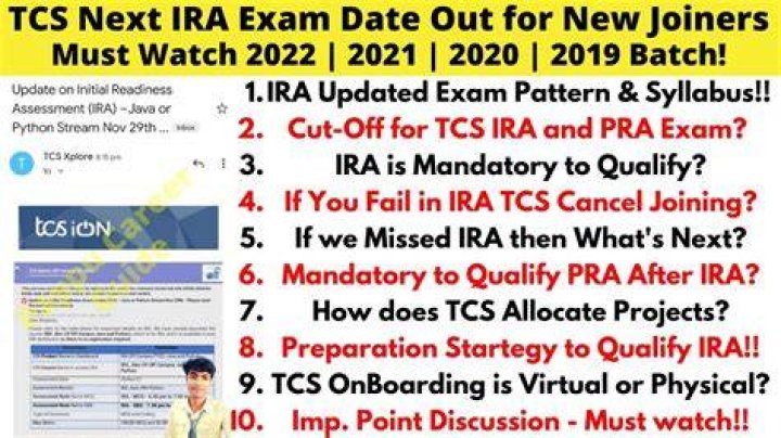 Is Ira mandatory for TCS?