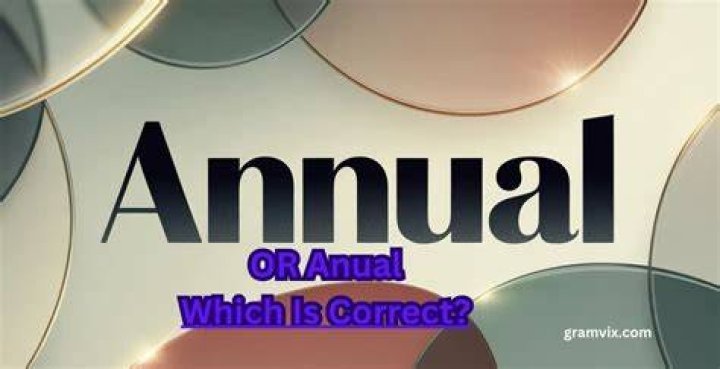 Is it annual or anual?