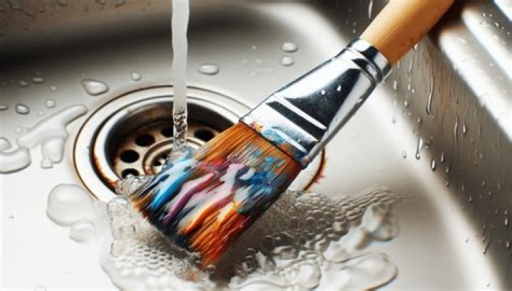 Is it OK to rinse paint brushes in sink?