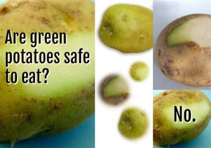 Is it safe to eat potatoes with green skin?