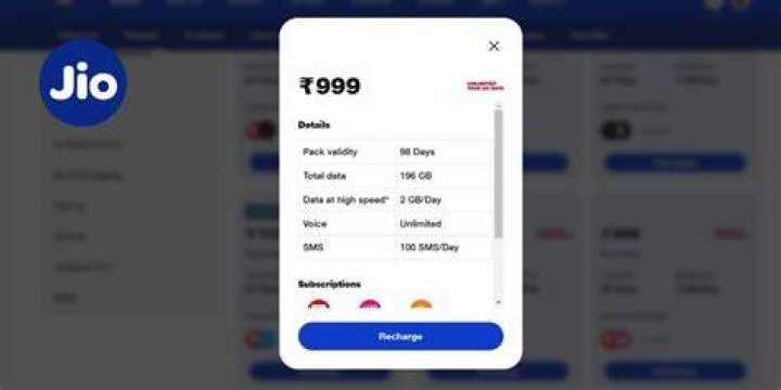 Is Jio 98 plan free?