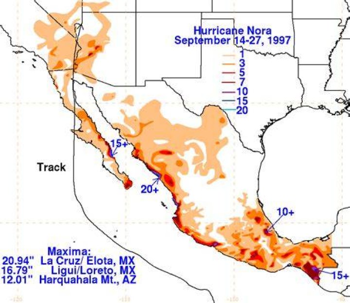 Is Nora a tropical storm or a hurricane?