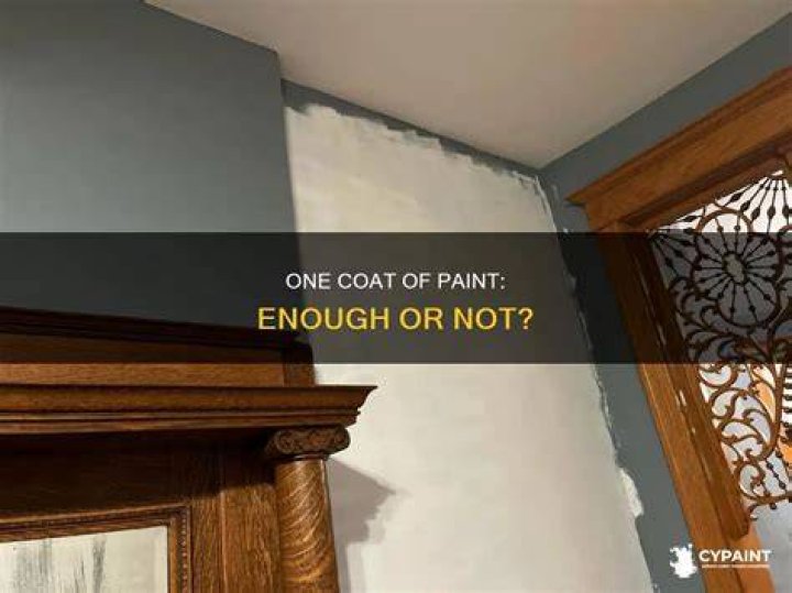 Is one coat of paint enough?