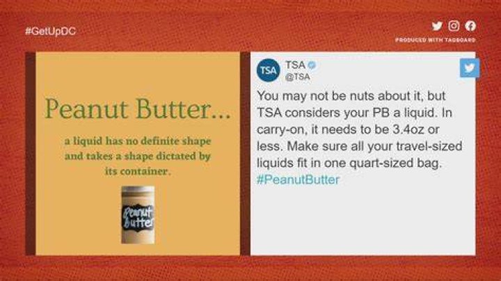 Is peanut butter a liquid TSA?