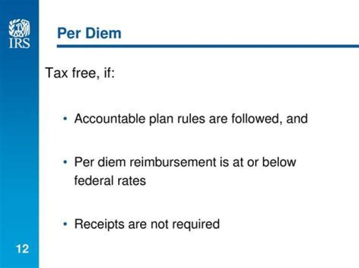 Is per diem tax deductible for employer?