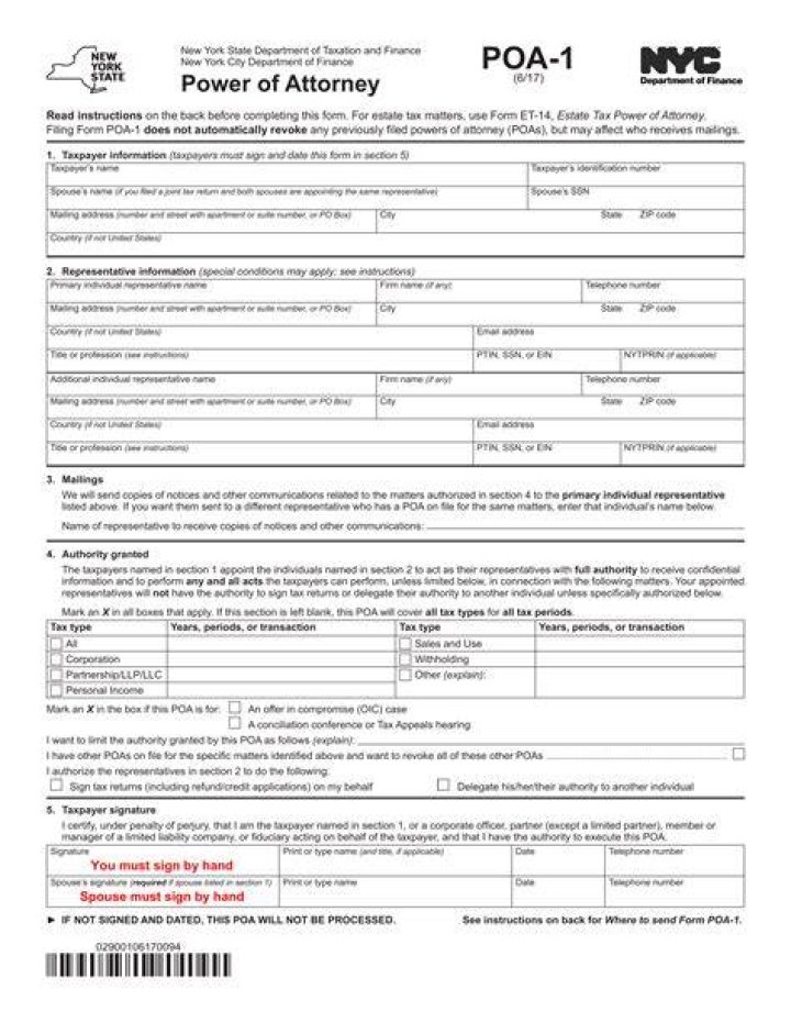 Is POA responsible for filing taxes?