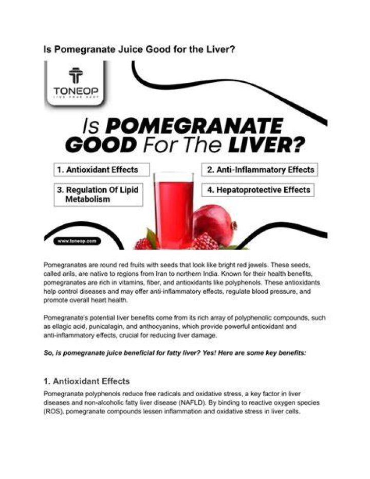 Is pomegranate good for the liver?