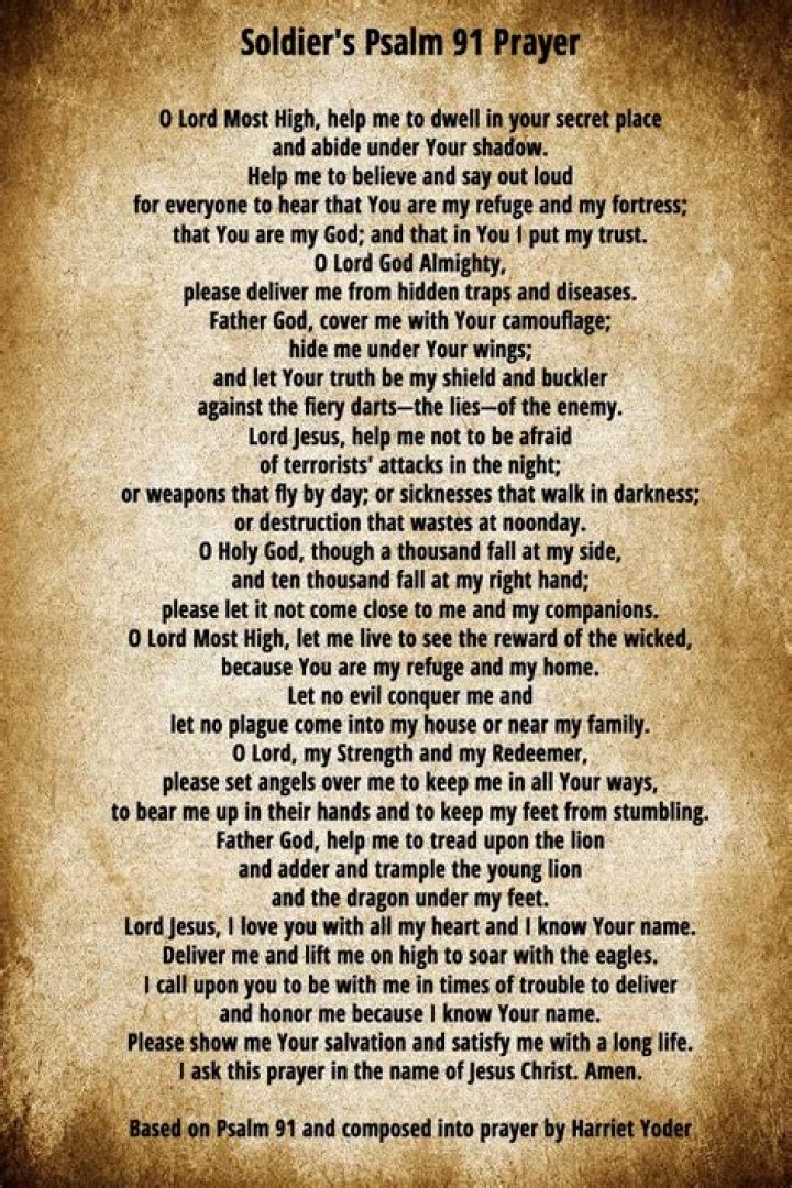 Is Psalm 91 A Soldier's prayer?