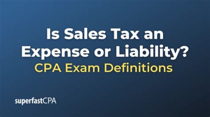 Is sales tax collected a liability or expense?