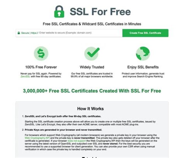 Is SSL certificate free?