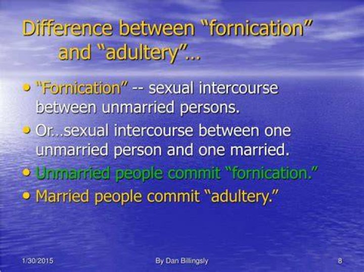 Is the difference between adultery and fornication?