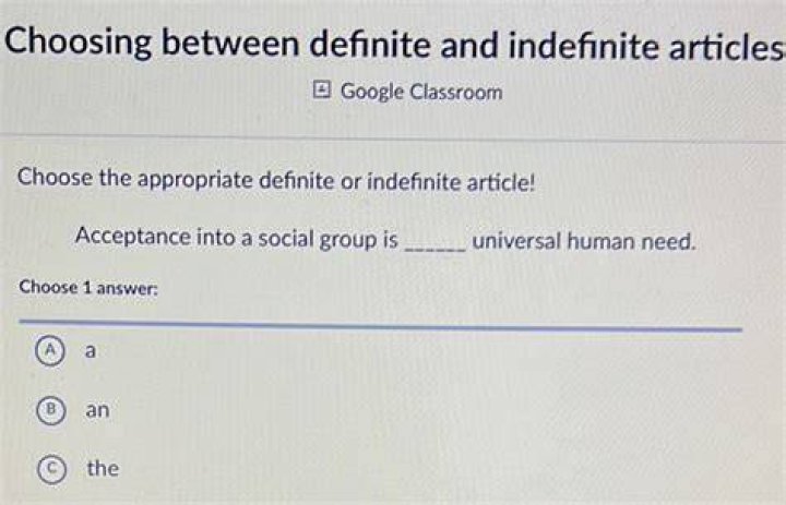 Is there a definite answer to the question?