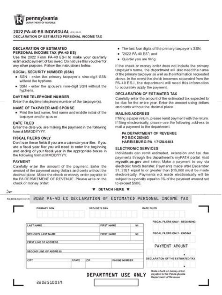 Is there a Pennsylvania state tax form?