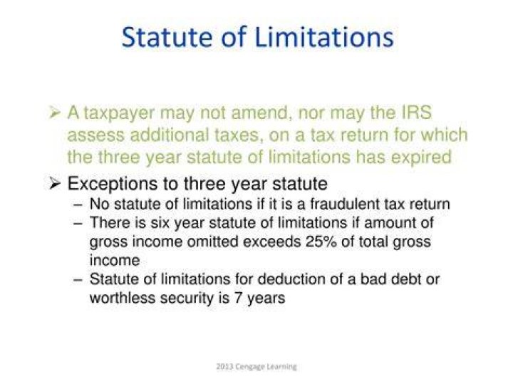 Is there a statute of limitations on filing back taxes?