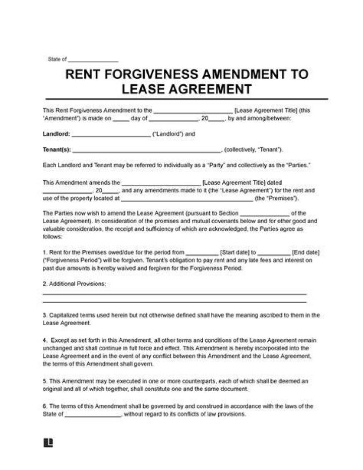 Is there rent forgiveness in Oregon?