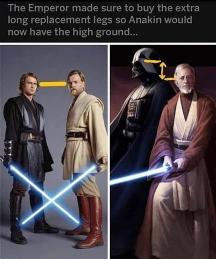 Is Vader taller than Anakin?
