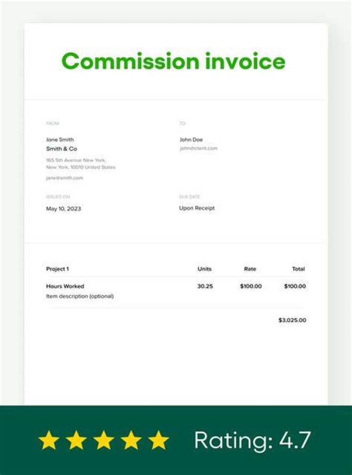 Should commission be paid separately?