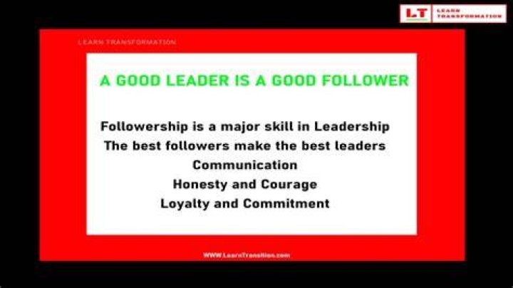 Should good leaders be good followers First Why?