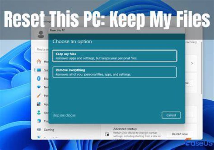 Should I keep my files or remove everything?