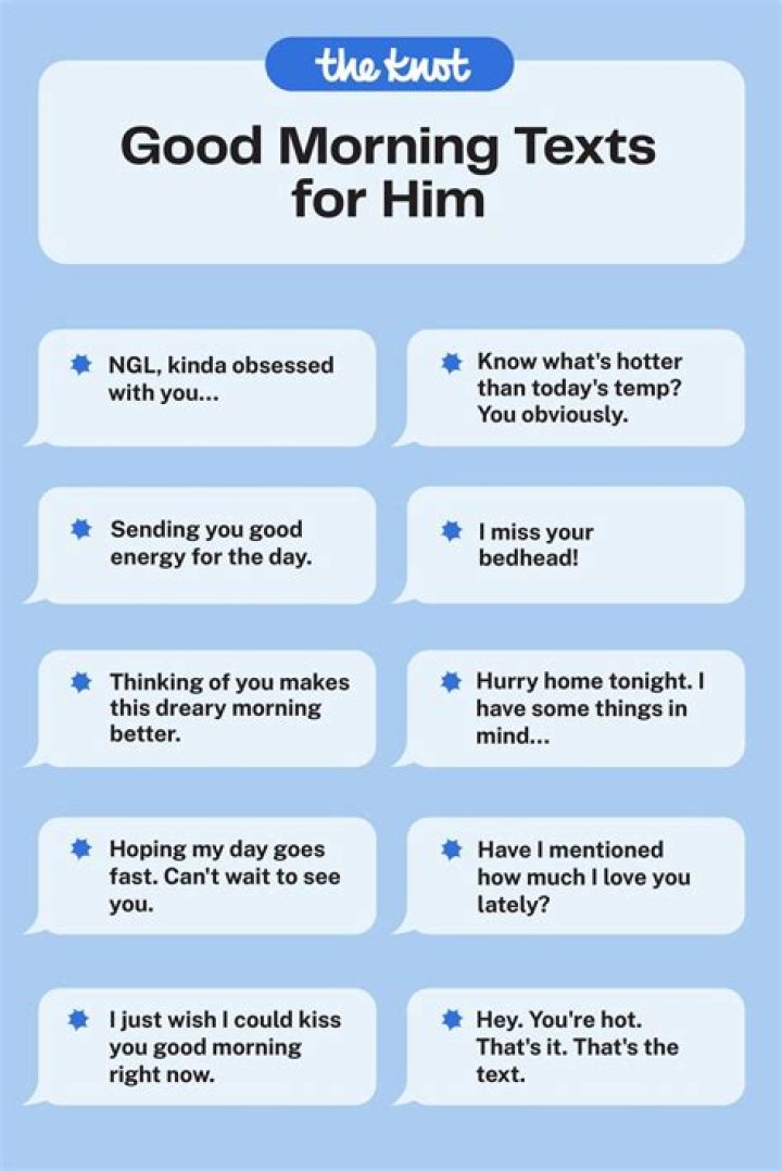 Should I text good morning first?