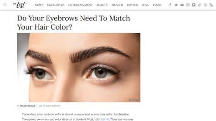 Should your hair match your eyebrows?