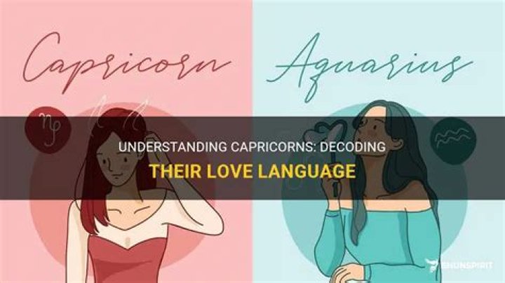 What's a Capricorns love language?