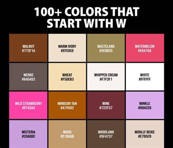 What's a Colour that starts with W?