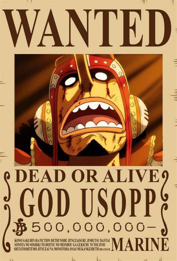 What's usopp's bounty?