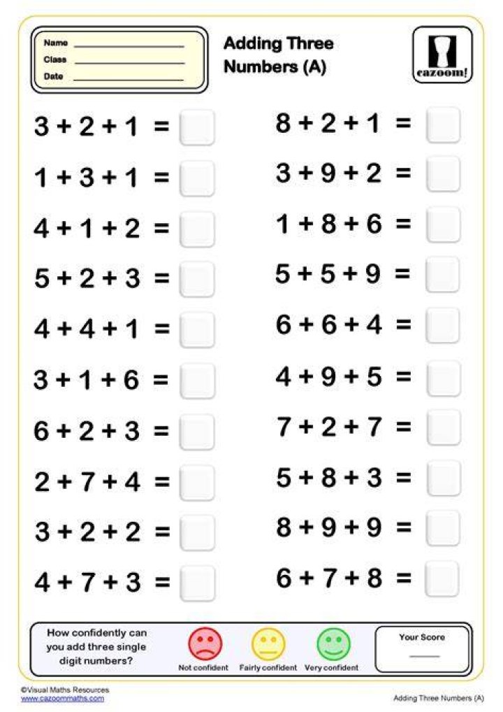 What 3 numbers add up to 16?