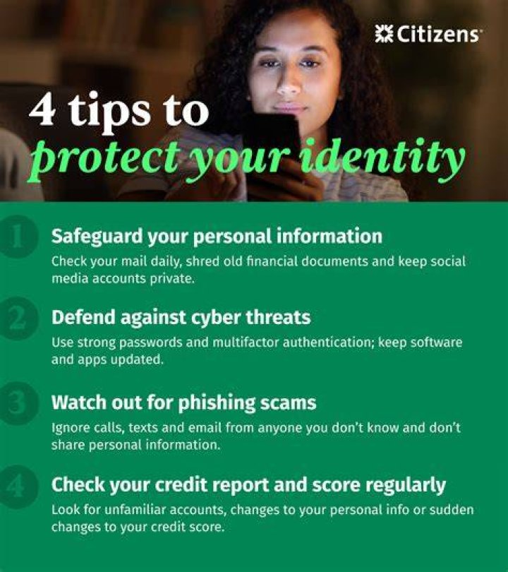 What 4 pieces of information does an identity theft need?