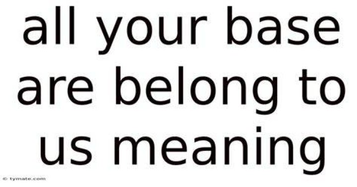 What All your base are belong to us mean?