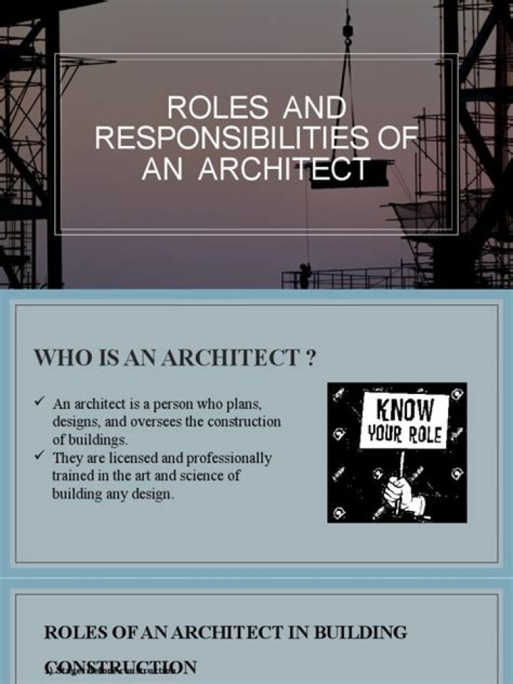 What are 5 responsibilities of an Architect?