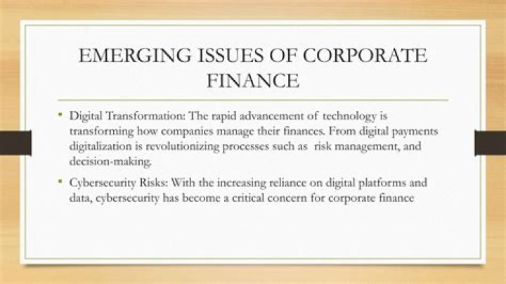 What are corporate finance issues?